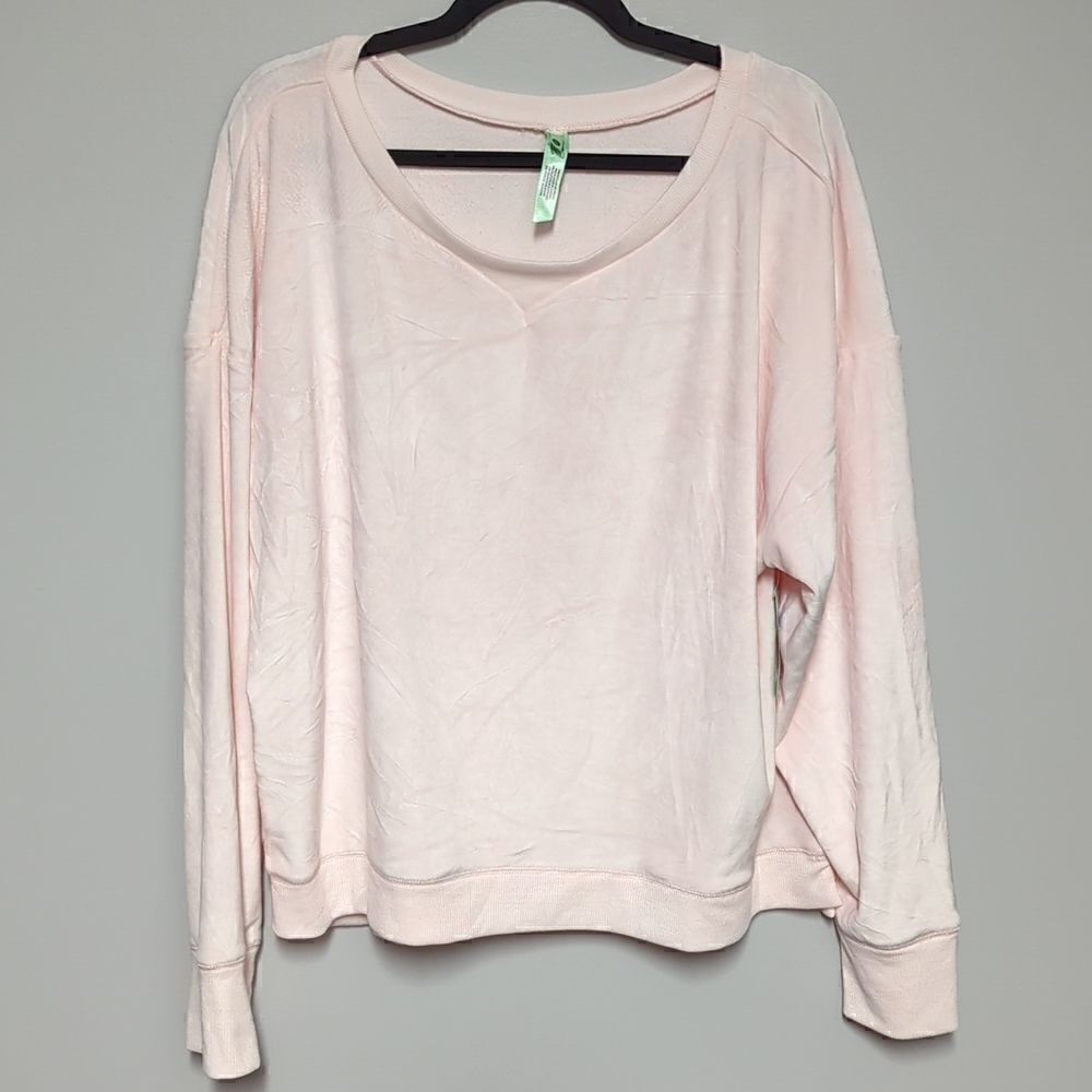 NWT Honeydew Pink Long Sleeve Fuzzy Shirt